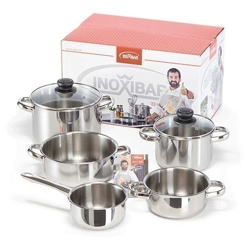 BATERIA CALDEROS INOXIBAR FORMA 5PIEZAS